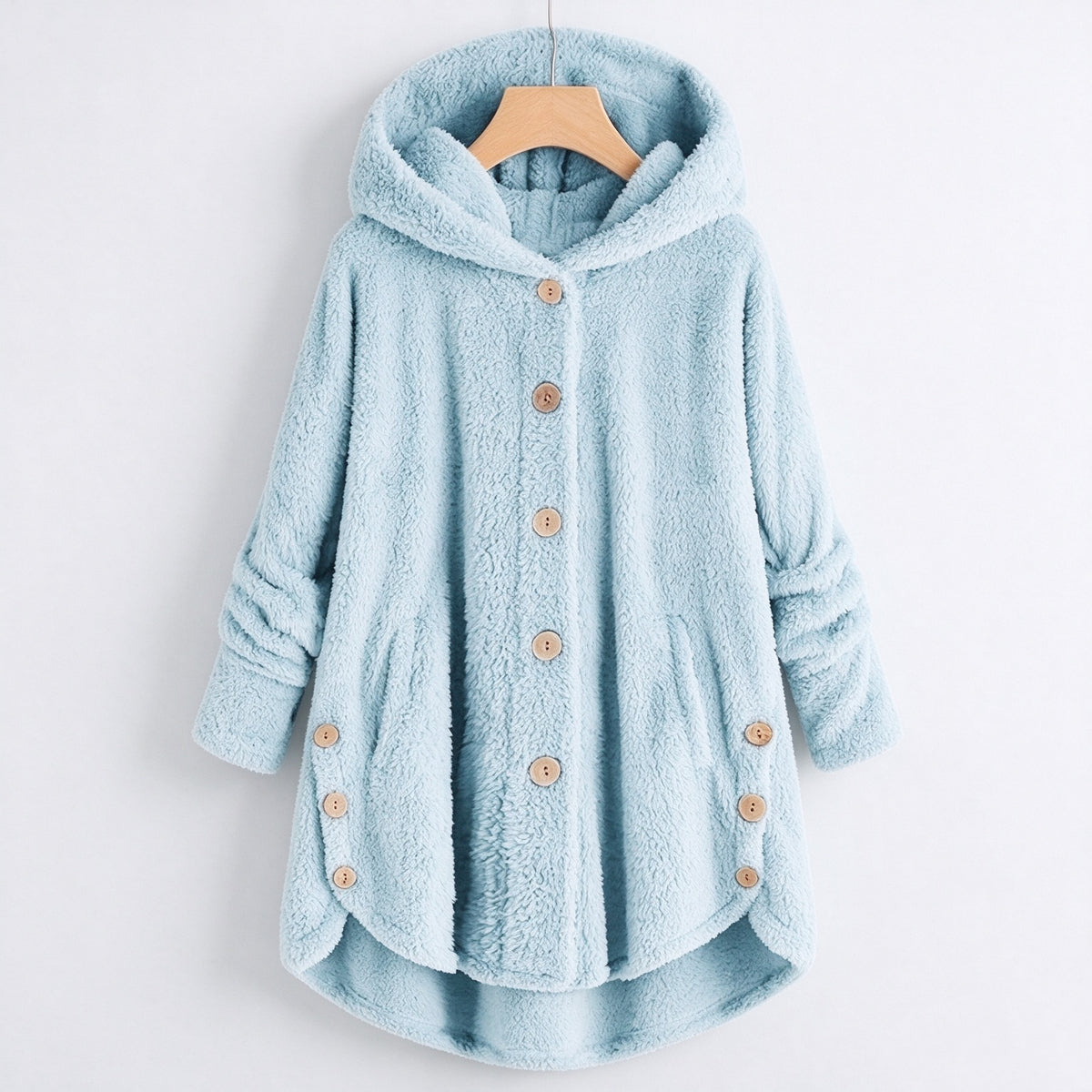 ❄️ Stay Warm & Look Great: Women’s Plush Hooded Fleece Coat