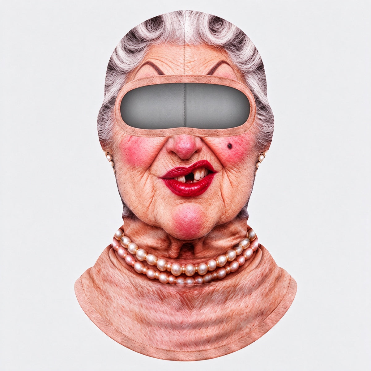 ❄️ Realistic Print Balaclava, Funny Full Face Ski Mask for Halloween & Winter Sports 👺