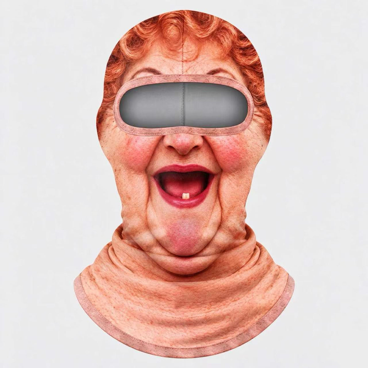 ❄️ Realistic Print Balaclava, Funny Full Face Ski Mask for Halloween & Winter Sports 👺