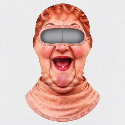 ❄️ Realistic Print Balaclava, Funny Full Face Ski Mask for Halloween & Winter Sports 👺