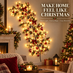 ✨ Flexible LED Branch Lights – Warm White Christmas Wall Decor