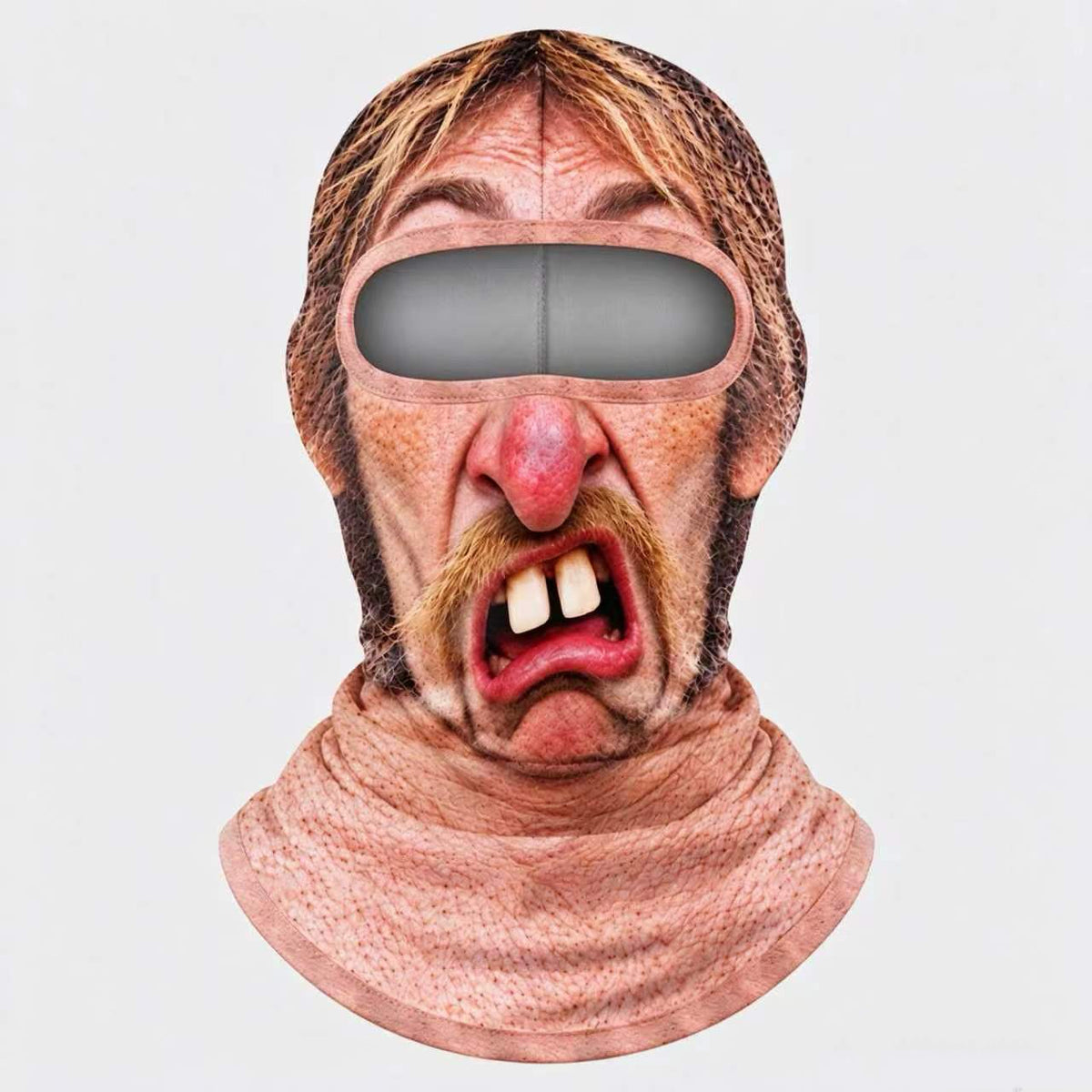 ❄️ Realistic Print Balaclava, Funny Full Face Ski Mask for Halloween & Winter Sports 👺
