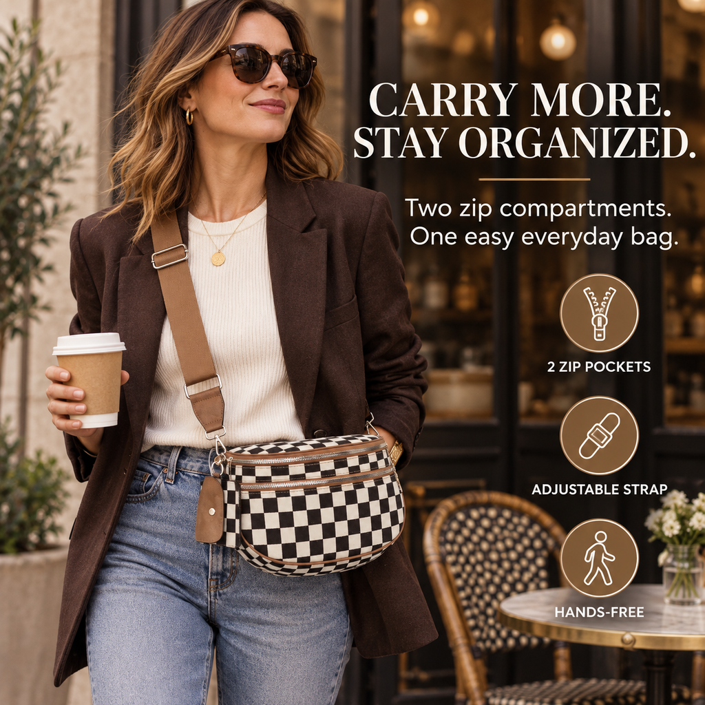 👜Women's Stylish Vintage Plaid Large-Capacity Crossbody Bag👜