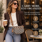 👜Women's Stylish Vintage Plaid Large-Capacity Crossbody Bag👜