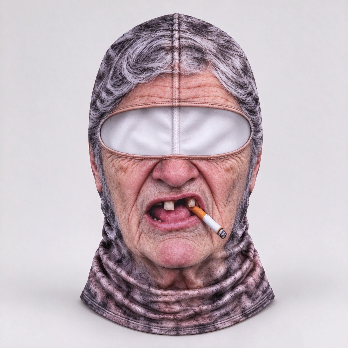 ❄️ Realistic Print Balaclava, Funny Full Face Ski Mask for Halloween & Winter Sports 👺