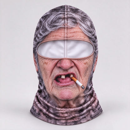 ❄️ Realistic Print Balaclava, Funny Full Face Ski Mask for Halloween & Winter Sports 👺
