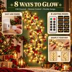 ✨ Flexible LED Branch Lights – Warm White Christmas Wall Decor