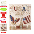 🔥LAST DAY 50% OFF - 🇺🇸 USA 250th Anniversary DIY Pearl Painting Kit ✨❤️‍🔥