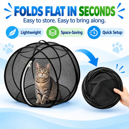 Portable Mesh Cat Playpen – Foldable Indoor & Outdoor Enclosure
