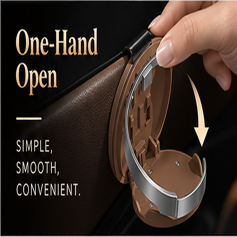 Universal Foldable Car Cup Holder with Hook