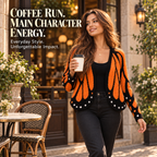 Women's Butterfly Wing Knit Cardigan – Elegant Batwing Sleeve Design