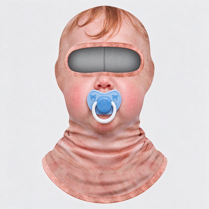 ❄️ Realistic Print Balaclava, Funny Full Face Ski Mask for Halloween & Winter Sports 👺
