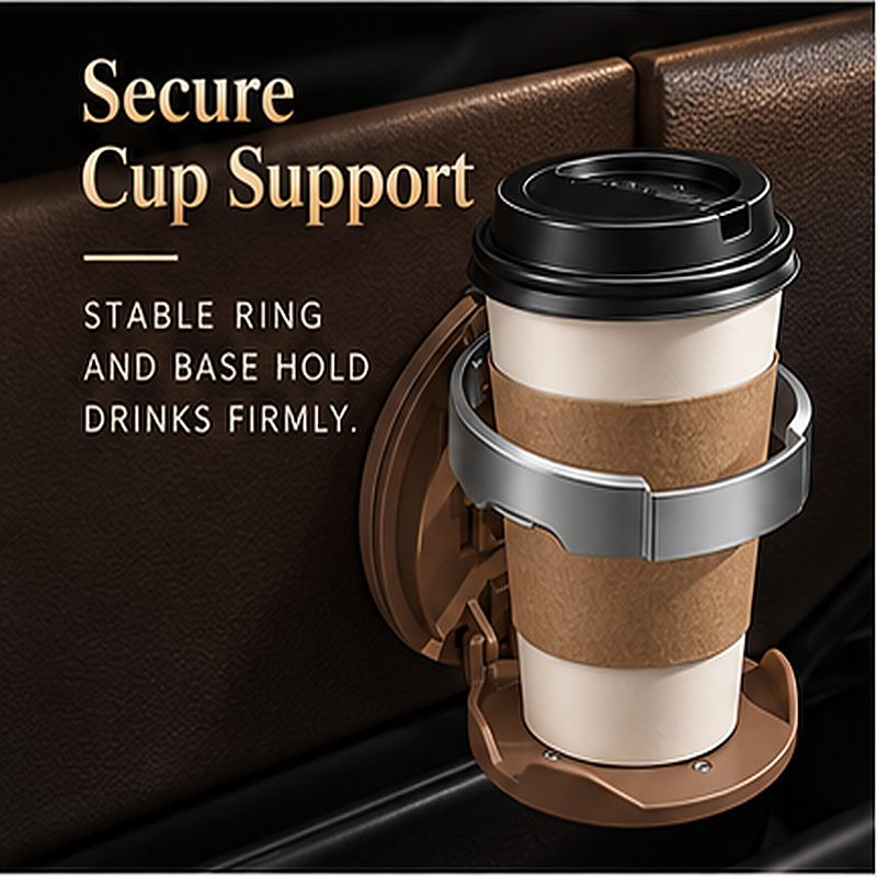 Universal Foldable Car Cup Holder with Hook