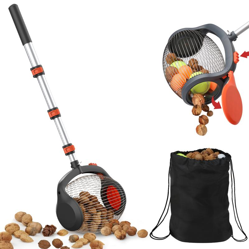 🍎Nut Gatherer – No-Bend Roller with Foot-Operated Quick Release🍎