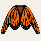 Women's Butterfly Wing Knit Cardigan – Elegant Batwing Sleeve Design