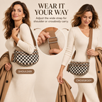 👜Women's Stylish Vintage Plaid Large-Capacity Crossbody Bag👜