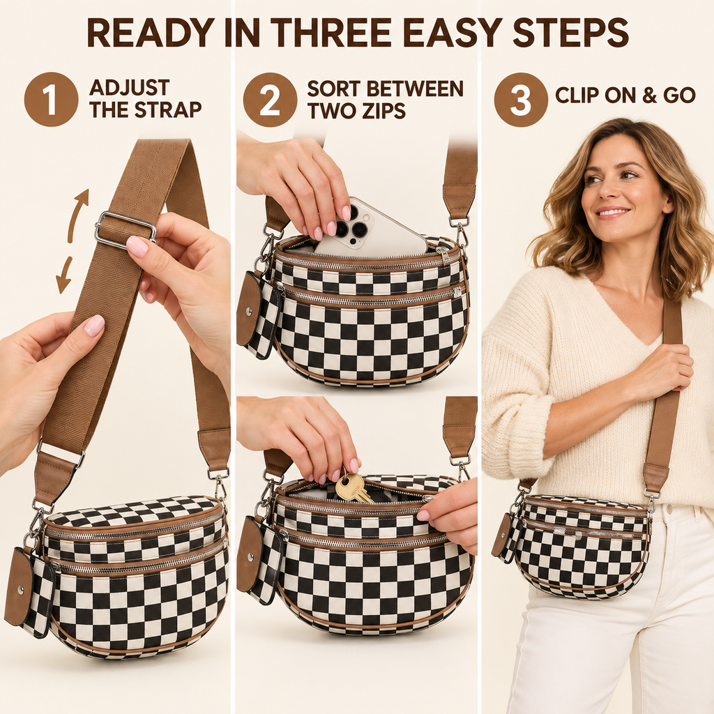 👜Women's Stylish Vintage Plaid Large-Capacity Crossbody Bag👜