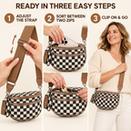 👜Women's Stylish Vintage Plaid Large-Capacity Crossbody Bag👜