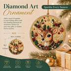 🎄🦌 6-Pack Christmas Diamond Painting Ornament Kit | Make Beautiful Hand‑Made Decorations🎁