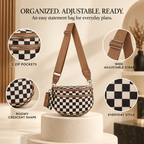 👜Women's Stylish Vintage Plaid Large-Capacity Crossbody Bag👜