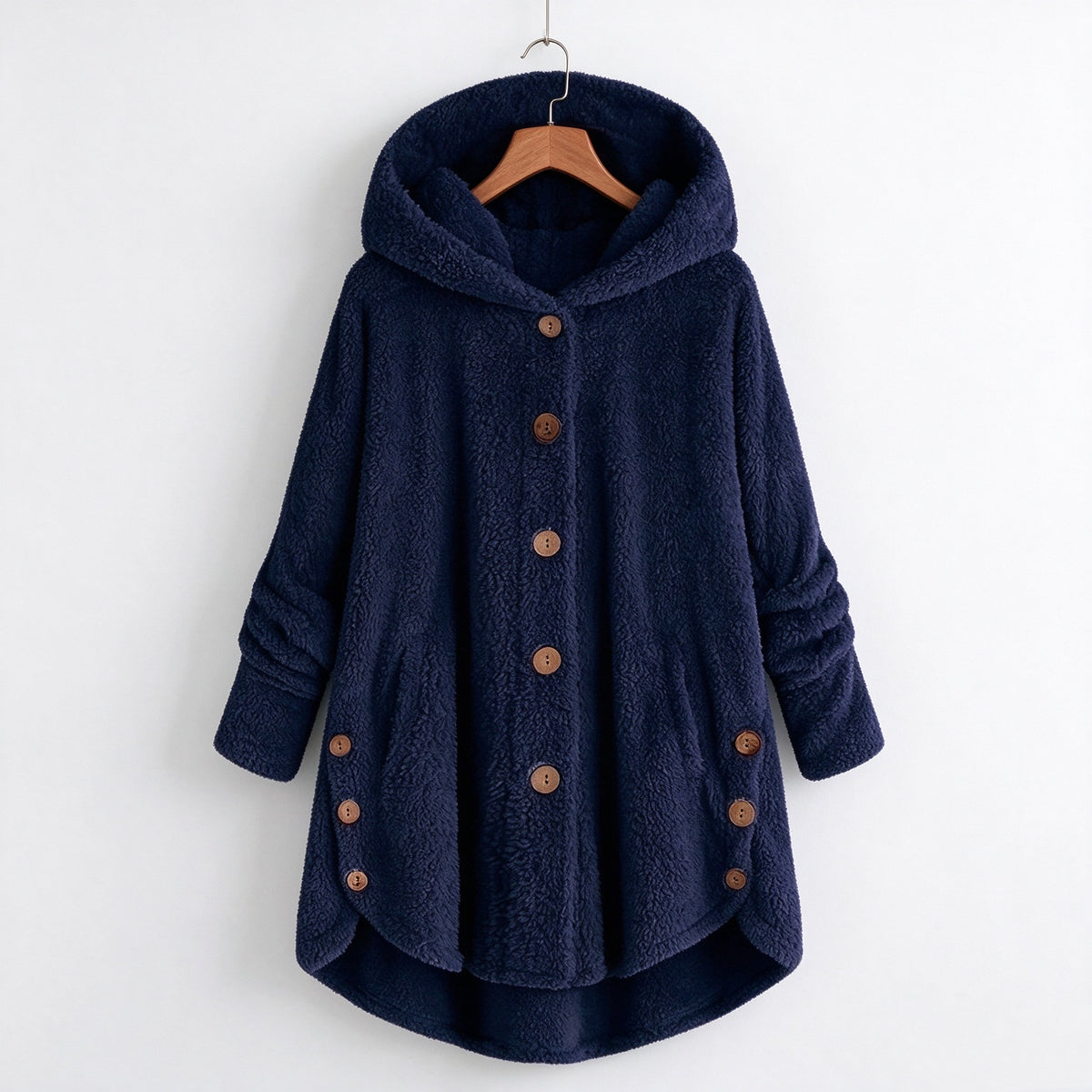 ❄️ Stay Warm & Look Great: Women’s Plush Hooded Fleece Coat