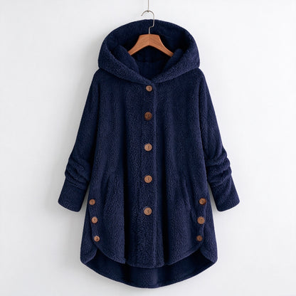 ❄️ Stay Warm & Look Great: Women’s Plush Hooded Fleece Coat