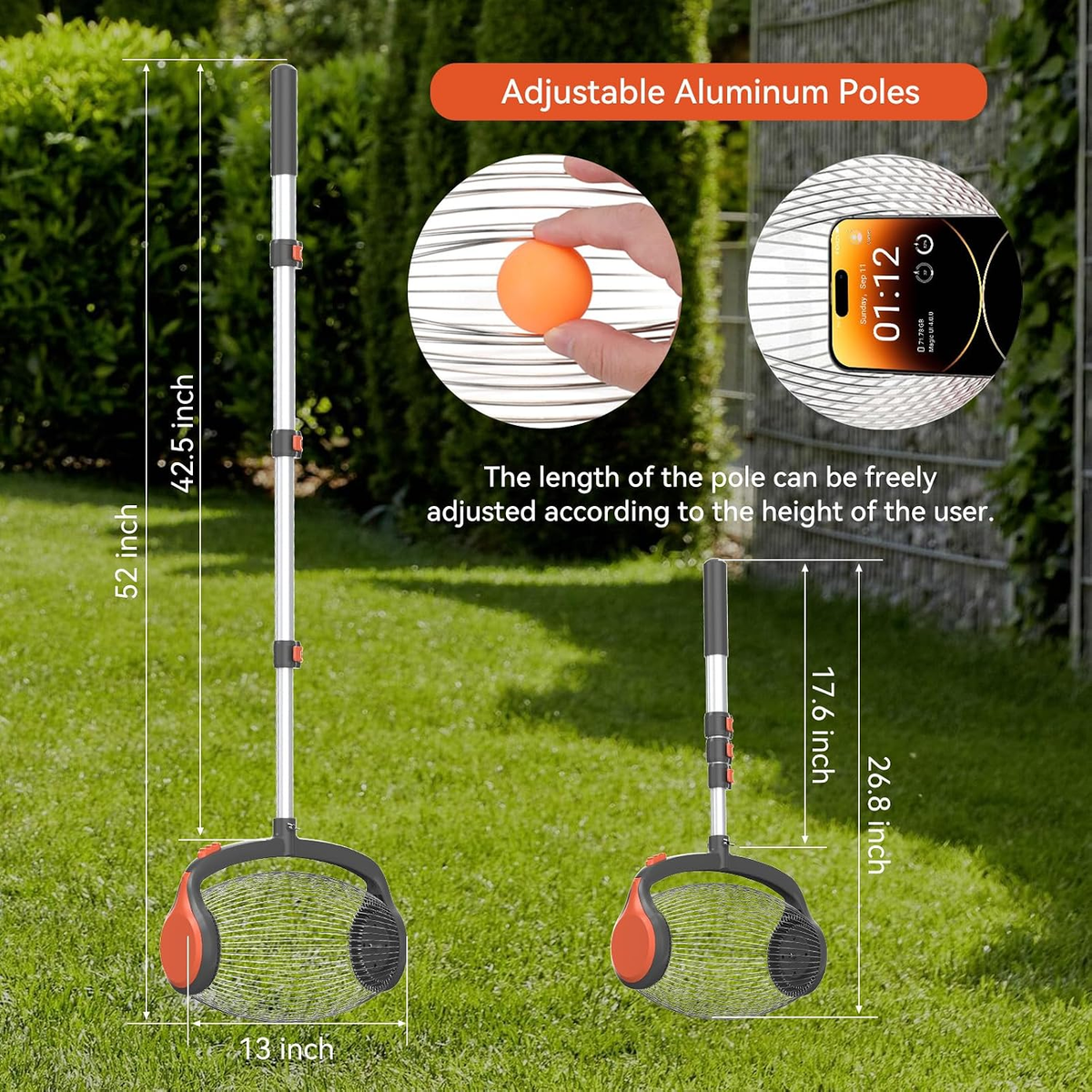 🍎Nut Gatherer – No-Bend Roller with Foot-Operated Quick Release🍎