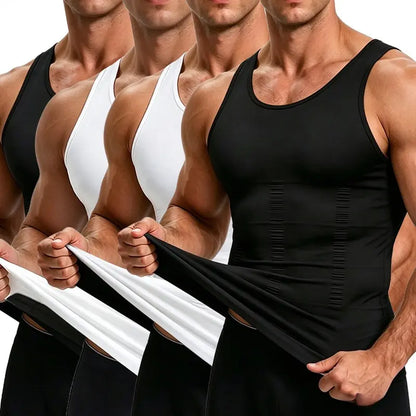 2/3/4Pack Menswear Compression Tank Top,tummy & Abdominal Control Body Shaper Trainer Vest