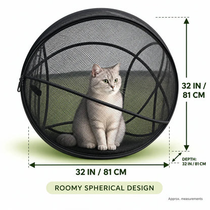 🐱 Pop Up Cat Playpen | 32-Inch Breathable Mesh Enclosure for Indoor & Outdoor Use 🌿