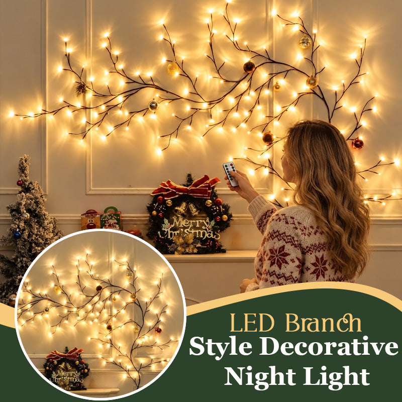 ✨ Flexible LED Branch Lights – Warm White Christmas Wall Decor