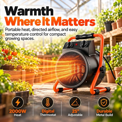 🌱2000W Greenhouse Heater – Keep Your Growing Space Warm & Comfortable