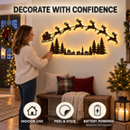 Christmas Reindeer LED Wall Decor