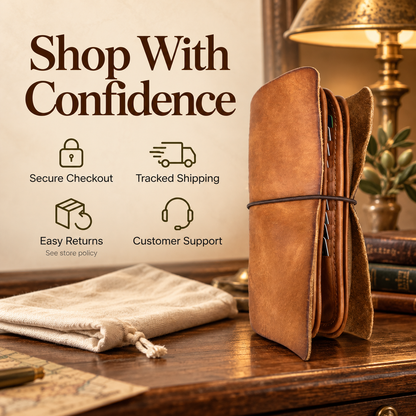 Vintage Leather Travel Organizer Wallet with Passport Holder & 10 Card Slots