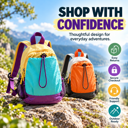 Lightweight Outdoor Mini Backpack – Compact, Splash-Resistant & Ready for Every Adventure