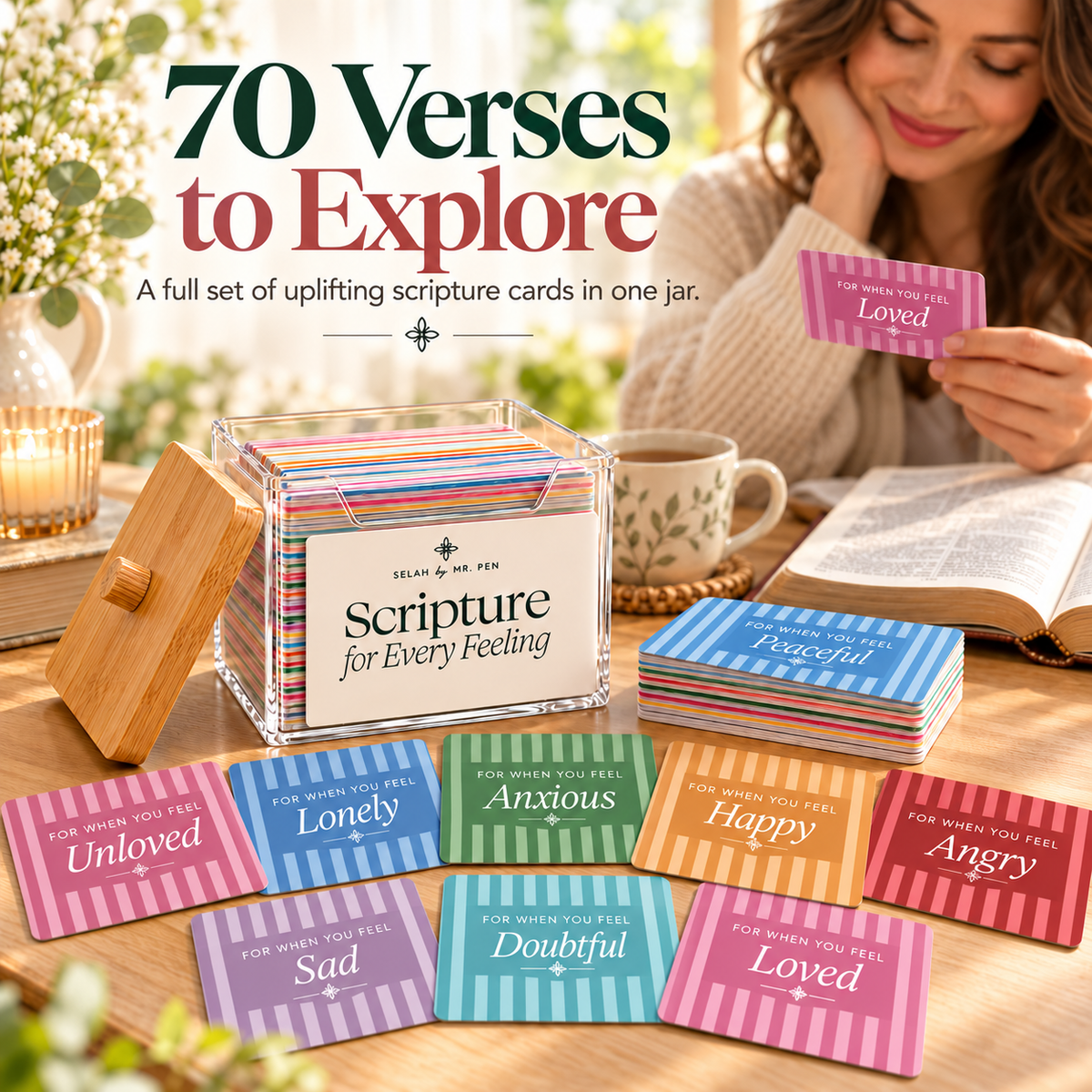🙏💖 Bible Verse Jar – Find Comfort & Strength in Every Feeling! ✨