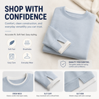 Effortless Casual Style: Women's Relaxed Layered Crewneck Sweatshirt Everyday Top
