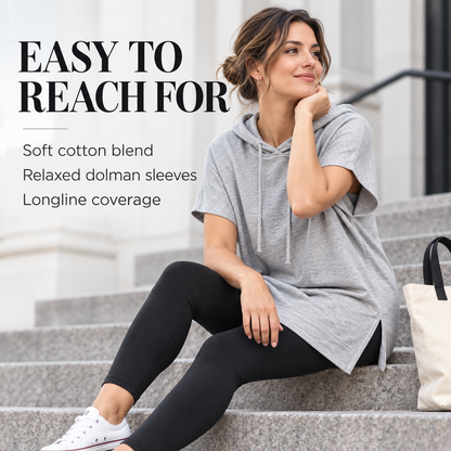 Women's Gray Basic Hoodie Top
