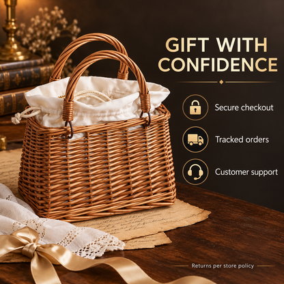 Rattan Wicker Gift Basket – DIY Decorative Handbag