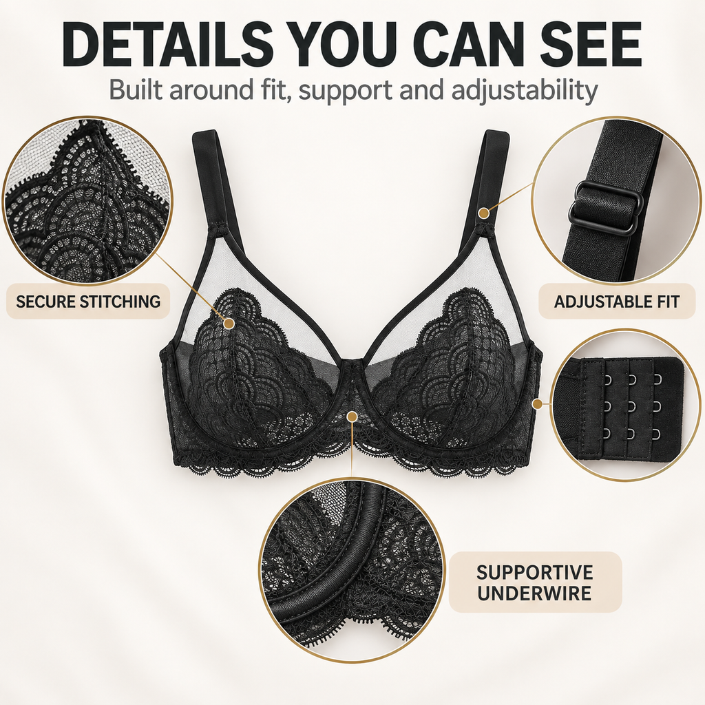Full-Coverage Lace Minimizer Underwire Bra