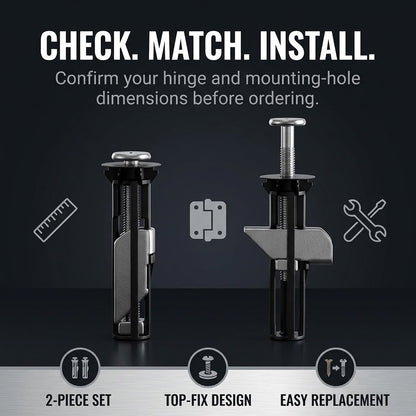 Top-Fix Toilet Seat Hinge Repair Kit – Expansion Bolts for Loose Toilet Seats