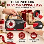 2-in-1 Wrapping Paper Cutter & Tape Dispenser
