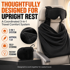 😴3-in-1 Airplane Sleep System with Memory Foam Pillow, Mask & Sling😴