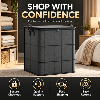 220L Foldable Storage Bag – Extra Large Organizer for Clothes, Blankets & Bedding