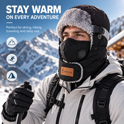 Unisex Fleece-Lined Winter Trapper Hat with Face Cover （Buy 2 Free Shipping）