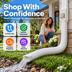 Flexible Downspout Extender & Rainwater Drainage Pipe for Home Foundation
