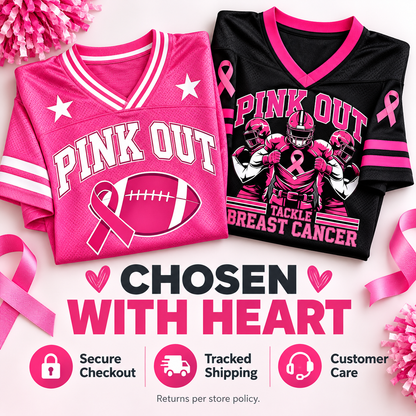 Pink Ribbon Breast Cancer Support Game Day Jersey