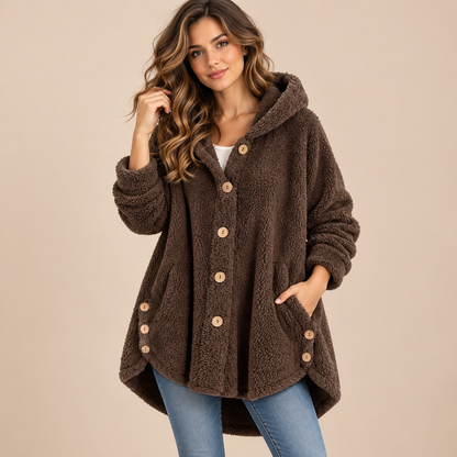 💕Women's Plush Hooded Jacket – Soft, Cozy & Comfortable!✨