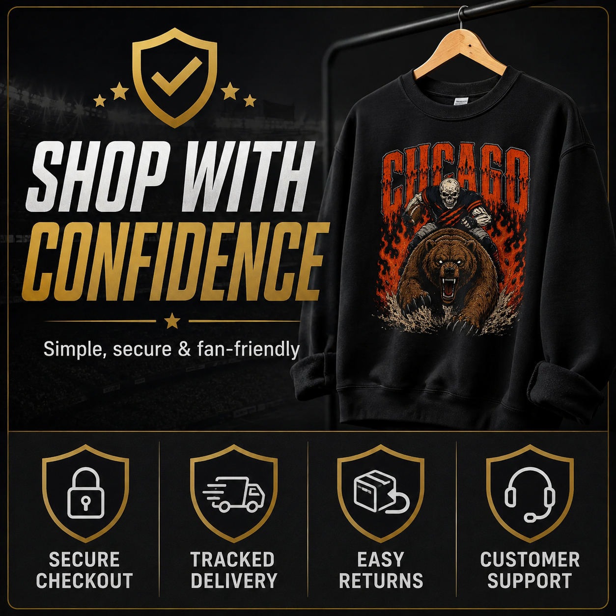 Vintage Football Graphic Crewneck Sweatshirt