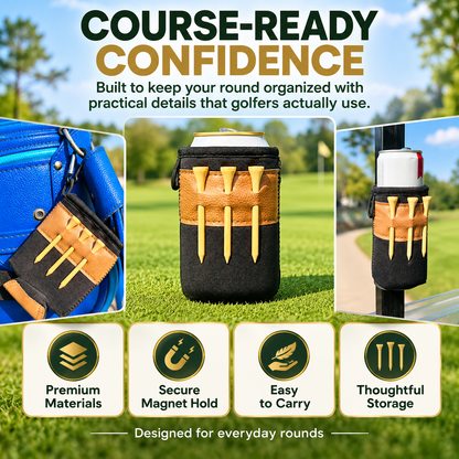 Magnetic Golf Cart Caddie – Keep Drinks, Tees & Markers Ready