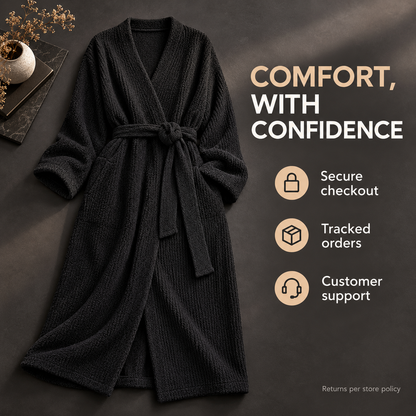 Women’s Long Fleece Robe – Soft Cozy Wrap Loungewear